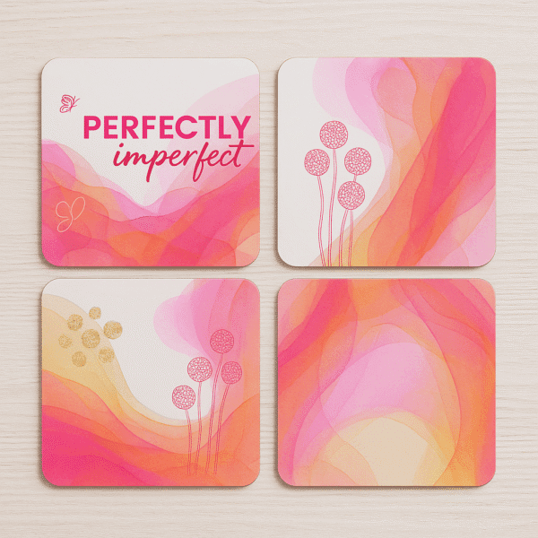 Rounded Square Abstract MDF Coaster | Perfectly Imperfect | Home & Decor | - Image 8