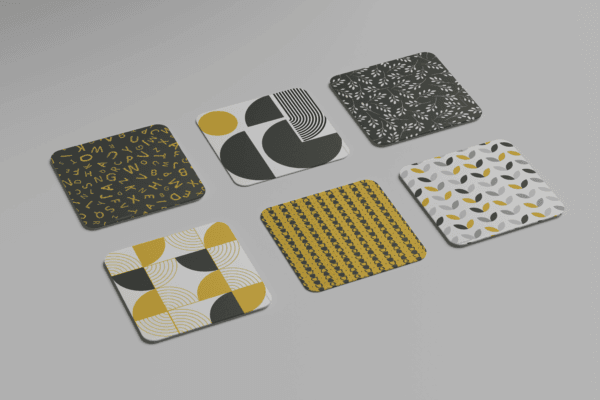 Rounded Square Abstract MDF Coaster | Boho Trending Patterns | Home & Decor - Image 6