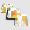 Rounded Square Abstract MDF Coaster | Vibrant Boho | Home & Decor (Copy) - Image 2