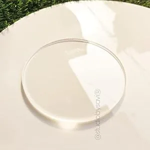 4" Clear Round Acrylic Coasters - 4mm | Best for Home/Living Room/Kitchen/Office | Alcohol Ink | Resin & Fluid Art | DIY| Circle | Coasters Set | Interior Home Decor (Clear, 6) - Image 2