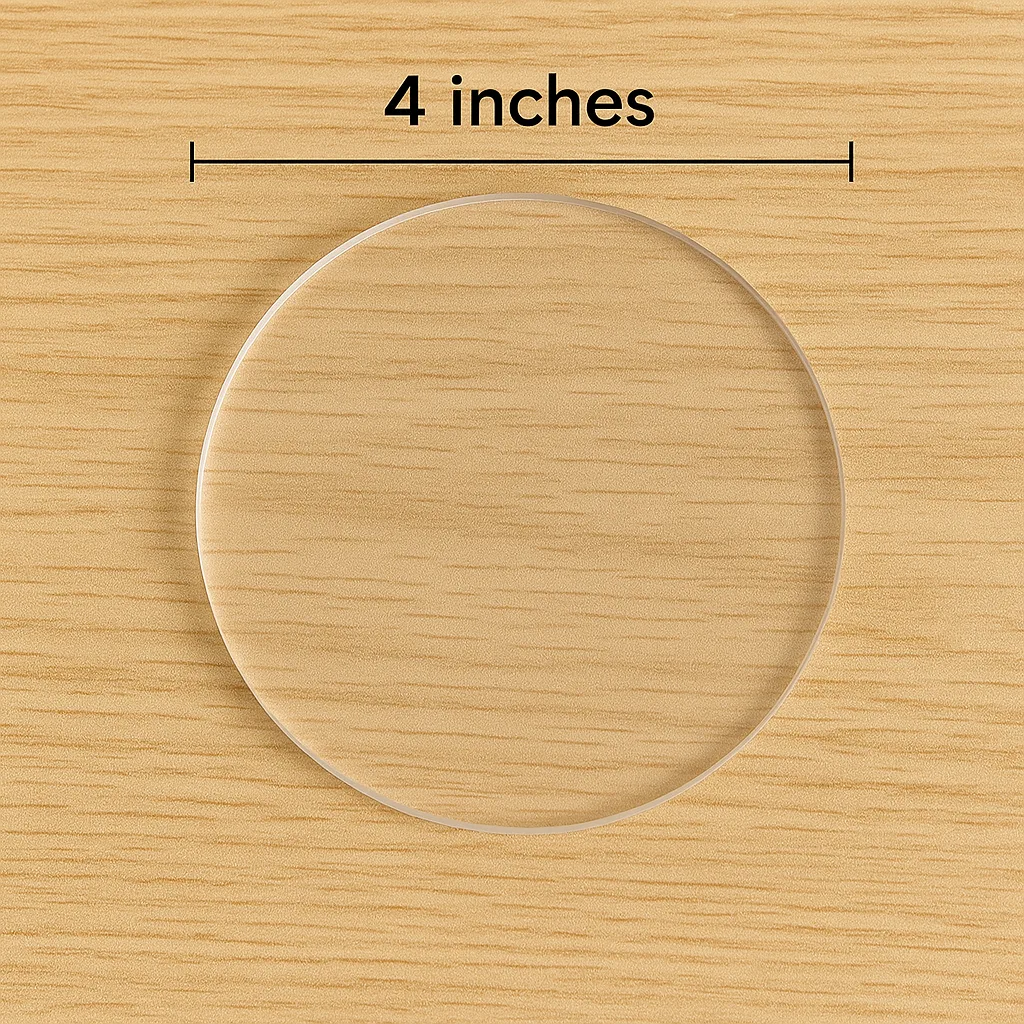 4" Clear Round Acrylic Coasters - 4mm | Best for Home/Living Room/Kitchen/Office | Alcohol Ink | Resin & Fluid Art | DIY| Circle | Coasters Set | Interior Home Decor (Clear, 6) - Image 5