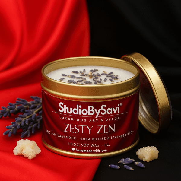 Lavender - Handcrafted Soy Wax Scented Candle | Home Decor | Relaxation | Premium Gifting |  20 Hour Long Burning - Image 6