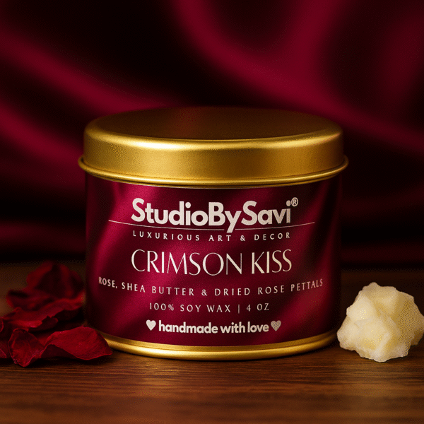 Rose - Crimson Kiss - Handmade Soy Wax Scented Candle | Home Decor | Relaxation | Premium Gifting |  20 Hour Long Burning - Image 9