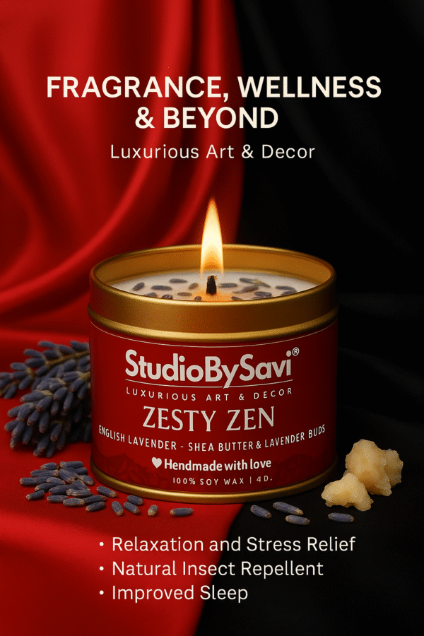 Lavender - Handcrafted Soy Wax Scented Candle | Home Decor | Relaxation | Premium Gifting |  20 Hour Long Burning - Image 10