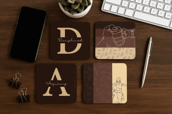 Rounded Square Abstract MDF Coaster | DAD | Home & Decor - Image 7