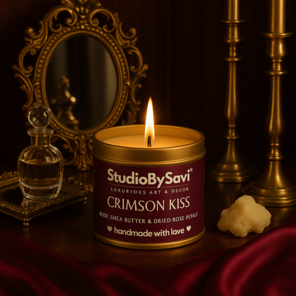 Rose - Crimson Kiss - Handmade Soy Wax Scented Candle | Home Decor | Relaxation | Premium Gifting |  20 Hour Long Burning - Image 10