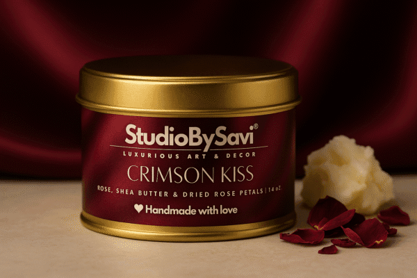 Rose - Crimson Kiss - Handmade Soy Wax Scented Candle | Home Decor | Relaxation | Premium Gifting |  20 Hour Long Burning - Image 15