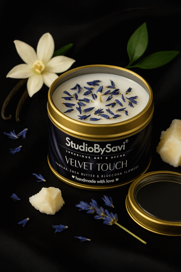 Vanilla- Velvet Touch - Handcrafted Soy Wax Scented Candle | Home Decor | Relaxation | Premium Gifting |  20 Hour Long Burning
