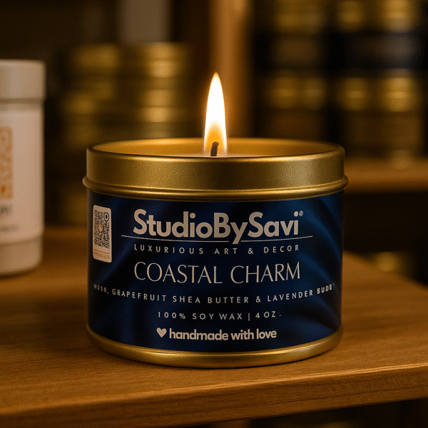 Sea Breeze - Coastal Charm  - Handcrafted Soy Wax Scented Candle | Home Decor | Relaxation | Premium Gifting |  20 Hour Long Burning - Image 8