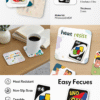 Rounded Square Abstract MDF Coaster | Uno | Home & Decor - Image 4