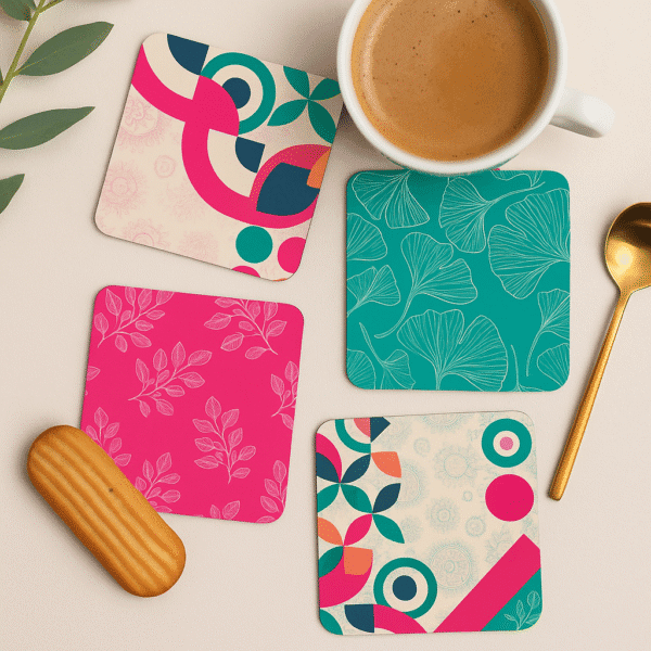 Rounded Square Abstract MDF Coaster | Heritage | Home & Decor - Image 3