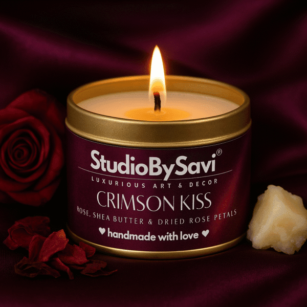 Rose - Crimson Kiss - Handmade Soy Wax Scented Candle | Home Decor | Relaxation | Premium Gifting |  20 Hour Long Burning - Image 14