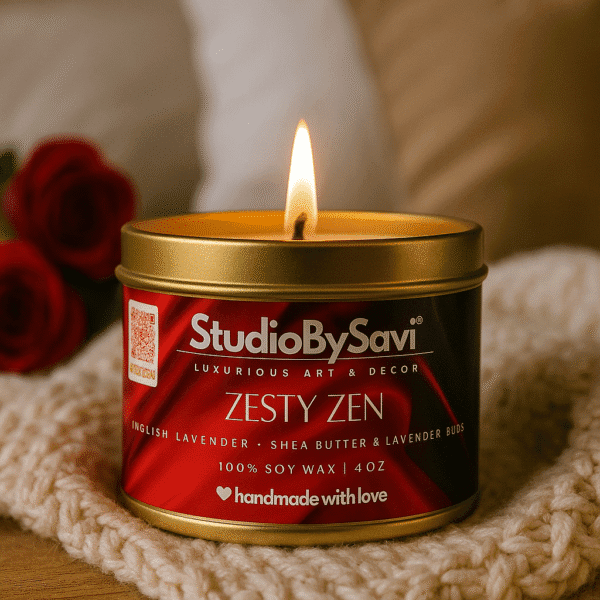 Lavender - Handcrafted Soy Wax Scented Candle | Home Decor | Relaxation | Premium Gifting |  20 Hour Long Burning - Image 5
