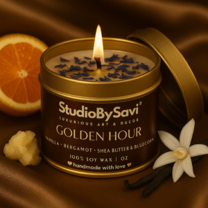 Golden Hour - Handmade Soy Wax Scented Candle | Home Decor | Relaxation | Premium Gifting |  20 Hour Long Burning