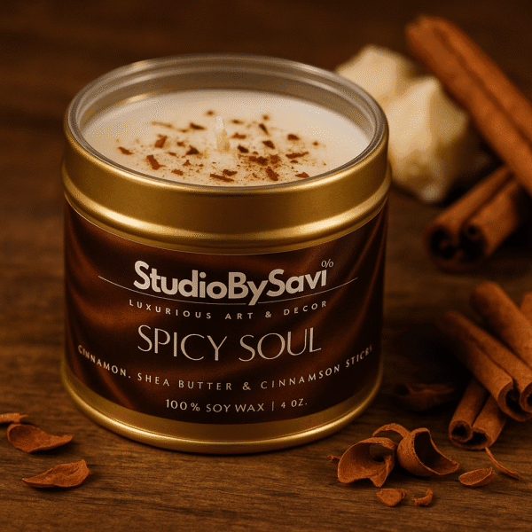 Cinnamon Spicy Soul - Handcrafted Soy Wax Scented Candle | Home Decor | Relaxation | Premium Gifting |  20 Hour Long Burning - Image 13