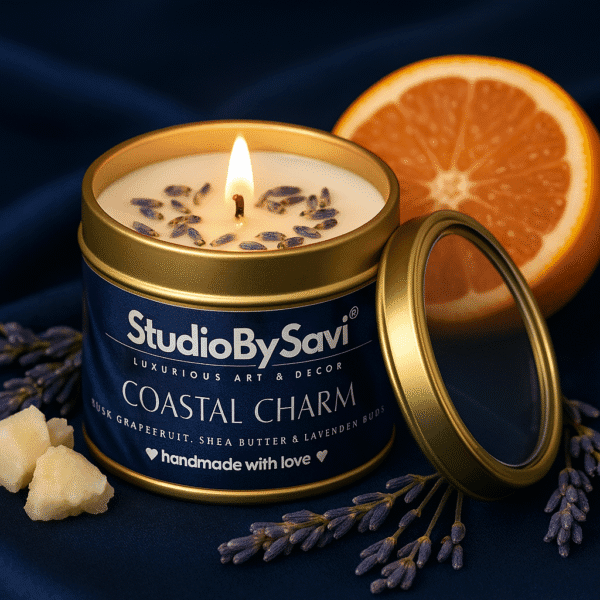 Sea Breeze - Coastal Charm  - Handcrafted Soy Wax Scented Candle | Home Decor | Relaxation | Premium Gifting |  20 Hour Long Burning - Image 9