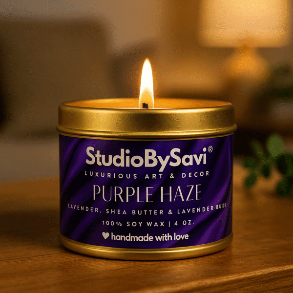 English Lavender - Purple Haze  Handmade Soy Wax Scented Candle | Home Decor | Relaxation | Premium Gifting |  20 Hour Long Burning - Image 12