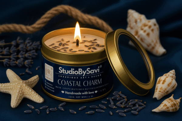 Sea Breeze - Coastal Charm  - Handcrafted Soy Wax Scented Candle | Home Decor | Relaxation | Premium Gifting |  20 Hour Long Burning - Image 10