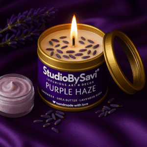 English Lavender - Purple Haze  Handmade Soy Wax Scented Candle | Home Decor | Relaxation | Premium Gifting |  20 Hour Long Burning