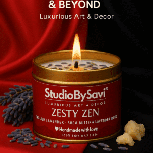 Lavender - Handcrafted Soy Wax Scented Candle | Home Decor | Relaxation | Premium Gifting |  20 Hour Long Burning