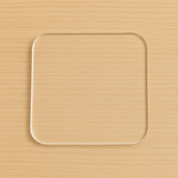4" Clear Rounded Square Acrylic Coasters - 4mm | Best for Home/Living Room/Kitchen/Office | Alcohol Ink | Resin & Fluid Art | DIY| Circle | Coasters Set | Interior Home Decor (Clear, 6) - Image 2