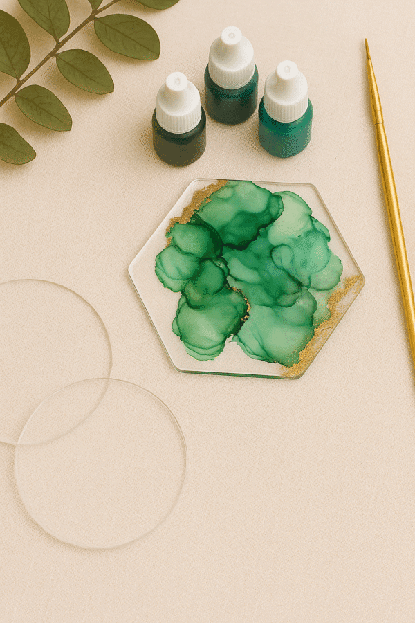 4" Clear Hexagon Coasters - 4mm | Best for Home/Living Room/Kitchen/Office | Alcohol Ink | Resin & Fluid Art | DIY| Circle | Coasters Set | Interior Home Decor (Clear, 6) - Image 5